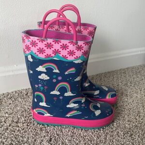 High Quality EUC Rain Boots Little Girl Size 11